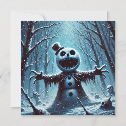 Jack Frost Snowman Weihnachtskarte Feiertagskarte (Vorderseite)