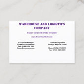 Jack für Paletten, Standard, 3,5" x 2,0" Visitenka Visitenkarte (Rückseite)