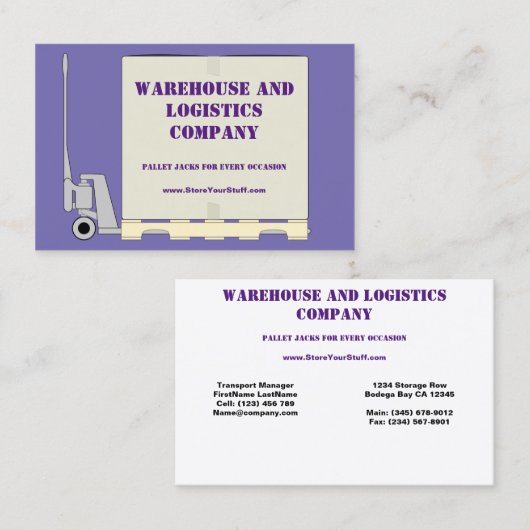 Jack für Paletten, Standard, 3,5" x 2,0" Visitenka Visitenkarte (Vorne/Hinten)
