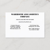 Jack für Paletten, Standard, 3,5" x 2,0" Visitenka Visitenkarte (Rückseite)