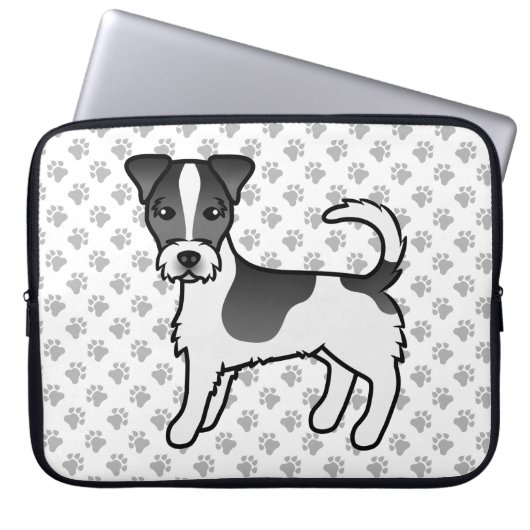 Jack für Schwarz und Weiß Laptopschutzhülle (Vorderseite)