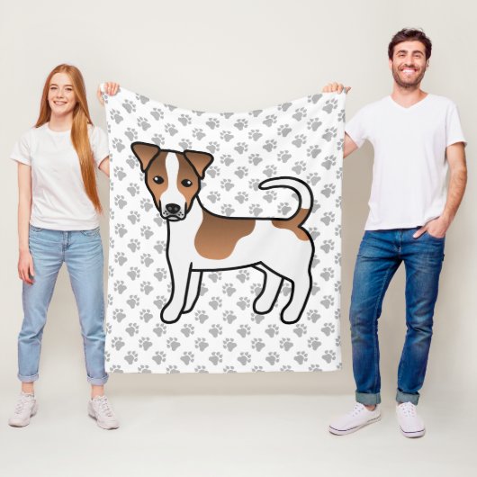 Jack für weiße und glatte Tee Russell Terrier Dog Fleecedecke (Beispiel)