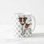 Jack für weiße und glatte Tee Russell Terrier Dog Kaffeetasse (VorderseiteRechts)