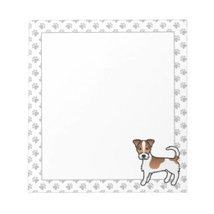 Jack für Weißes und Tan Rough Coat Russell Terrier Notizblock