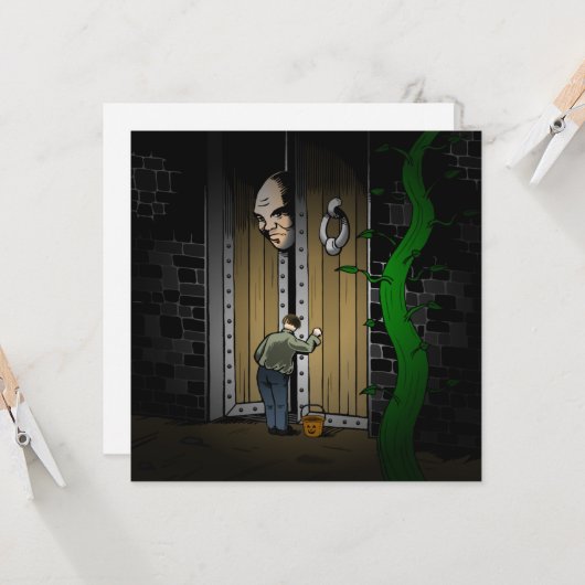 Jack geht trick oder behandelt im Haus des Riesen Karte (Vorderseite/Rückseite Beispiel)