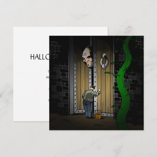 Jack Halloween Trick oder Treat Einladung (Vorne/Hinten)