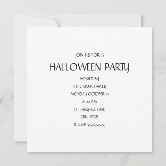 Jack Halloween Trick oder Treat Einladung (Rückseite)