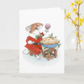 Jack Horner Maus Weihnachtskarte Karte (Gelbe Blume)