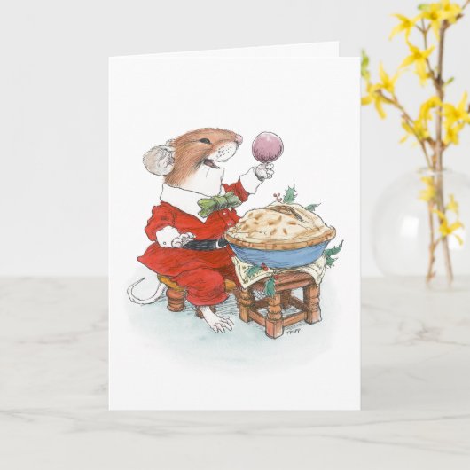 Jack Horner Mouse Weihnachtskarte Karte (Gelbe Blume)