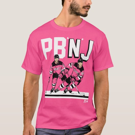 Jack Hughes Jesper Bratt Pb J New Jersey Hockey T-Shirt (Vorderseite)