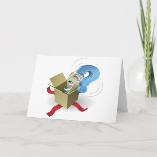 Jack im Fragezeichen-Konzept Karte (Vorderseite)