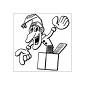 Jack in der Box Kunst Briefmarke Gummistempel (Prägung)