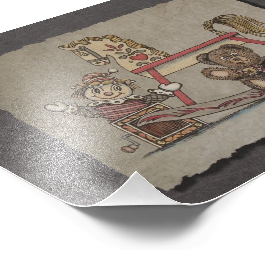 Jack in der Box, Pferd & Bär Fotodruck (Ecke)