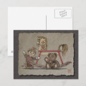 Jack in der Box, Pferd & Bär Postkarte (Vorne/Hinten)