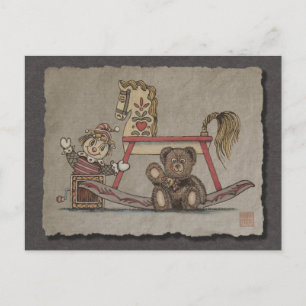 Jack in der Box, Pferd & Bär Postkarte