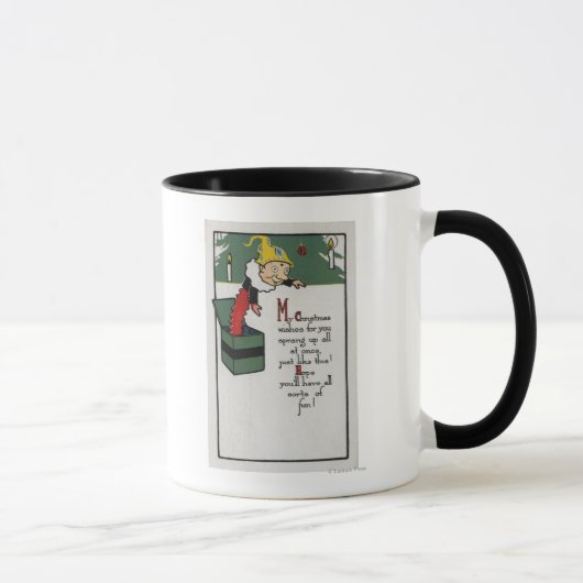 Jack in der Box senden Weihnachtswünsche Tasse (Rechts)