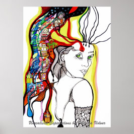 Jack in der Schachtel Girl Portrait Poster