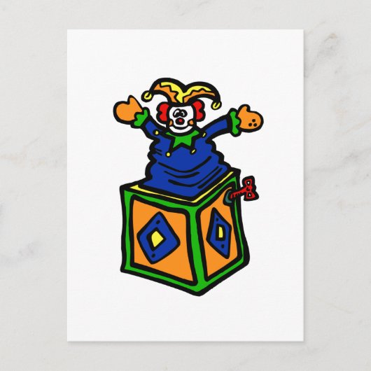 Jack in der Schachtel Postkarte (Vorderseite)