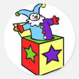 Jack in der Schachtel! Runder Aufkleber