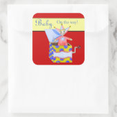 Jack-in-the-Box - Traditionelles Spielzeug (primär Quadratischer Aufkleber (Tasche)