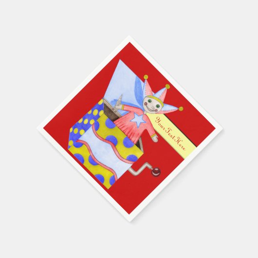 Jack-in-the-Box - Traditionelles Spielzeug (Primär Serviette (Ecke)