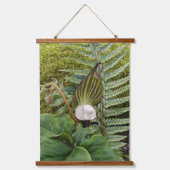 Jack-in-the-Pulpit- und Woodland-Pflanze Botanisch Wandteppich Mit Holzrahmen (Vorderseite)