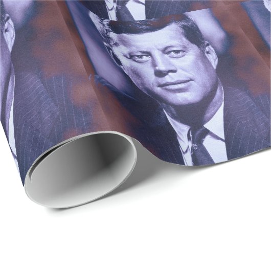 Jack JFK John F. Kennedy Präsident Geschenkpapier (Rolleneckpunkt)