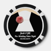 Jack & Jill Poker Night Party Tuxedo White Dress Pokerchips (Rückseite)