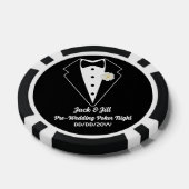 Jack & Jill Poker Night Party Tuxedo White Dress Pokerchips (Einzeln)