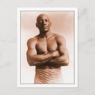 Jack Johnson amerikanischer Boxer Vintage-Foto Gay Postkarte