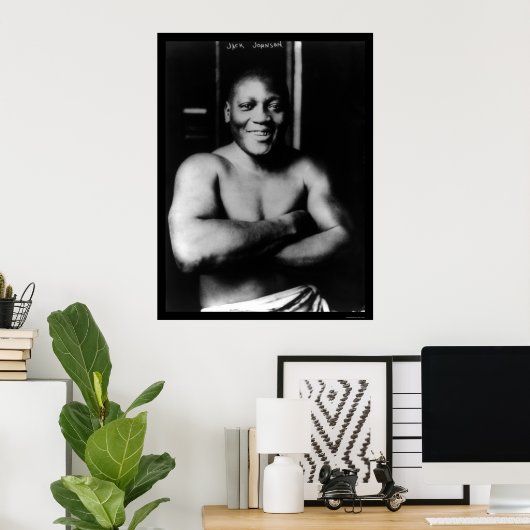 Jack Johnson Boxing 1915 Poster (Heimbüro)