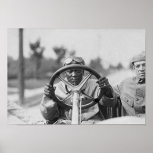 Jack Johnson fährt seinen Thomas-Flyer Poster