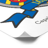 Jack Jungs J Name und Bedeutung blaues Wappen Post Poster (Ecke)