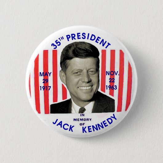 Jack- Kennedydenkmal-Knopf Button (Vorderseite)