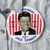 Jack- Kennedydenkmal pinback Button (Beispiel)