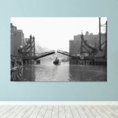 Jack Knife Zeichn Bridge - Buffalo NY c. 1899 Leinwanddruck (Insitu (Holzboden))