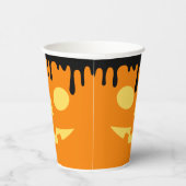Jack Laternenschmeißel treibende schwarze Orangenh Pappbecher (Rechts)