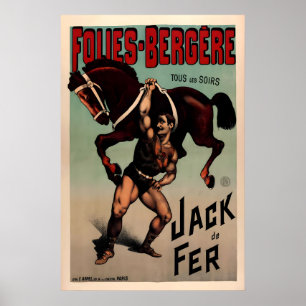 Jack Le Fer 1892 POSTERDRUCK A5-A1 Folies Bergère Poster