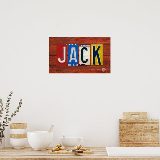 JACK-Lizenzschild Name-Zeichen-Plakat Poster (Küche)