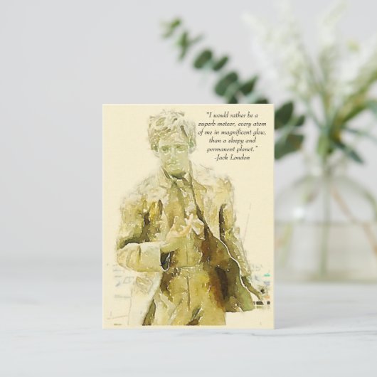 Jack London Postkarte (Stehend Vorderseite)