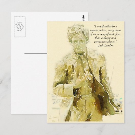 Jack London Postkarte (Vorne/Hinten)