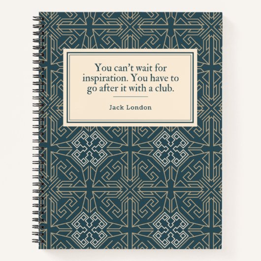 Jack London Quote Writer's Notizblock (Vorderseite)