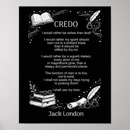 Jack Londons Glaubensbekenntnis Poster (Vorne)
