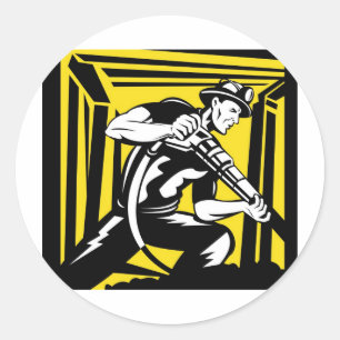 Jack-Luftbohrrücklauf Runder Aufkleber