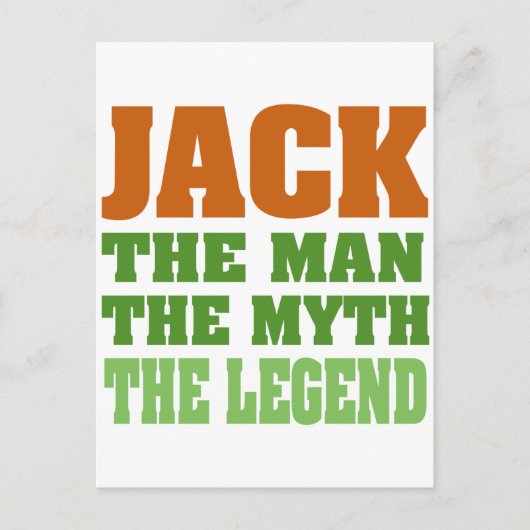 Jack, Mann, Mythos, Legende Postkarte (Vorderseite)