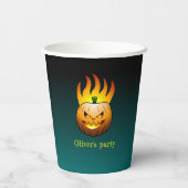 Jack mit Fledermäusen und Spinnen Pappbecher (Rückseite)