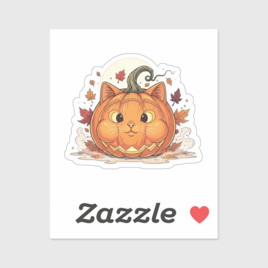Jack-O’-Brit - Pumpkin British Shorthair Cat Aufkleber (Blatt)