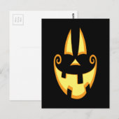 Jack-o-Face Postkarte (Vorne/Hinten)
