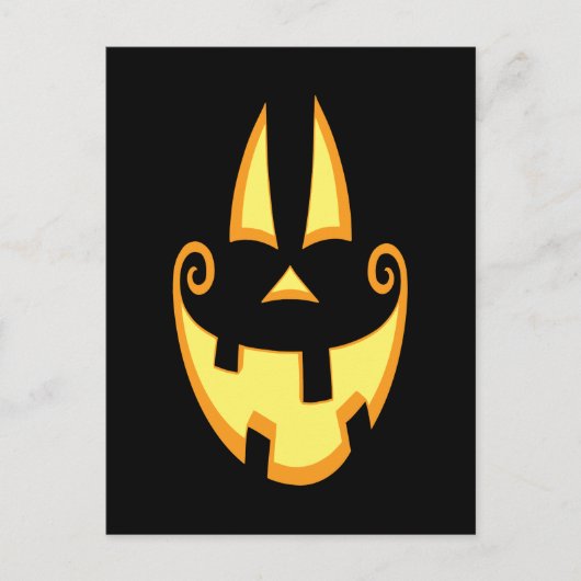Jack-o-Face Postkarte (Vorderseite)