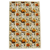 Jack-o-Ghost Gelb Mittlere Geschenktüte (Vorderseite)
